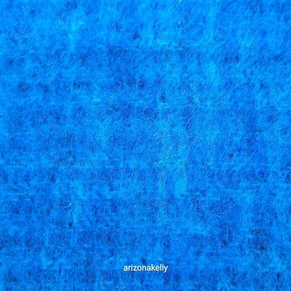 NWT Kid Mohair Scarf Blue Avoca Tweed - Picture 11 of 16